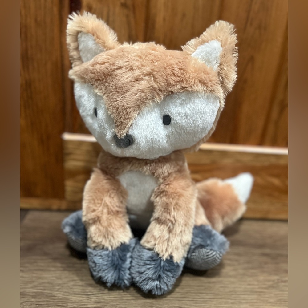 Levtex Large Plush Fox Toy - Tan and Gray